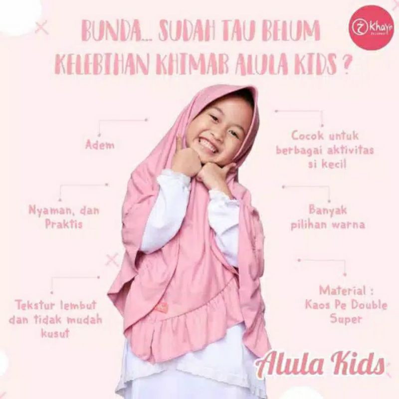 ALULA KIDS BY KHAYR MOSWEAR HIJAB KAOS HIJAB INSTAN ANAK