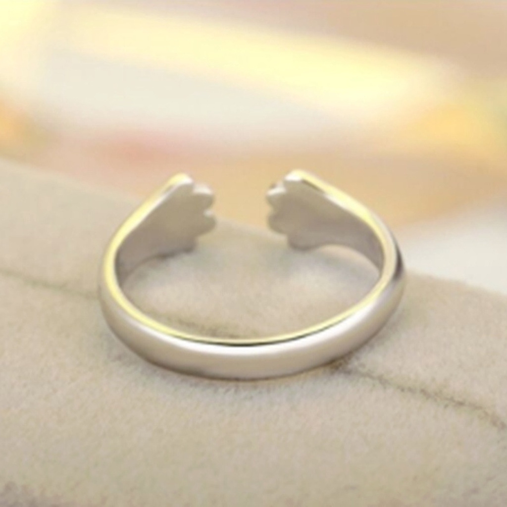 Hu Hu Hu Hu Hu Alat Bantu Pasang Kacamata♡ Cincin Model Terbuka Desain Cakar Adjustable Untuk Wanita