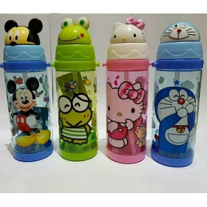 DAL Botol Air Minum Kepala Karakter Lucu anak  / Botol Minum Lucu  / tempat minuman Unik anak-3