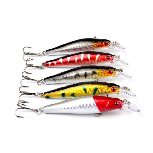 ( M13 ) 9 CM Umpan Keras Crankbait Treble Hooks Fishing Lure