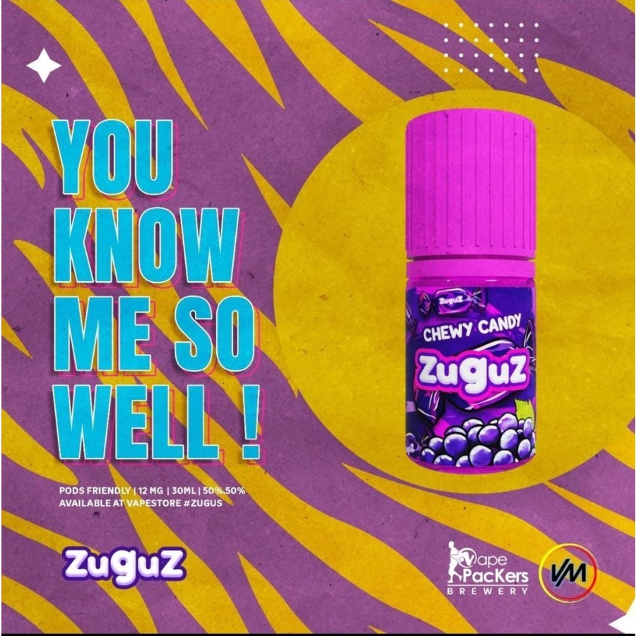 LIQUID ZUGUZ CHEWY CANDY PODS FRIENDLY 12MG 30ML