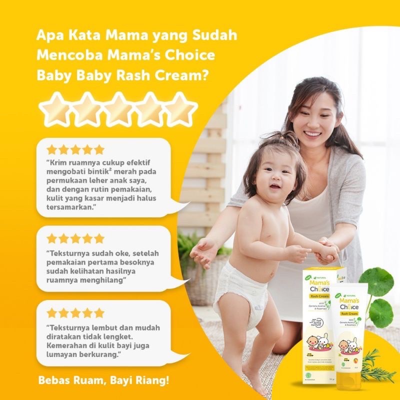 Mama's Choice Baby Rash Cream Krim Iritasi Kulit Bayi Ruam Popok Merah