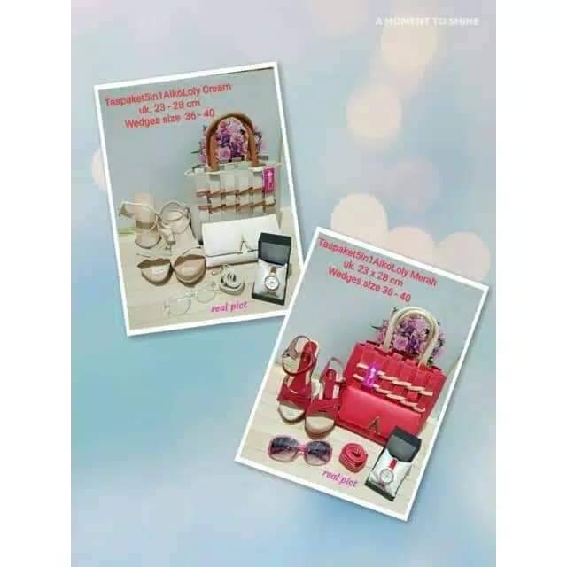Paket Hemat Aiko Loly / Tas Pesta/ Tas Seserahan/ Bisa COD
