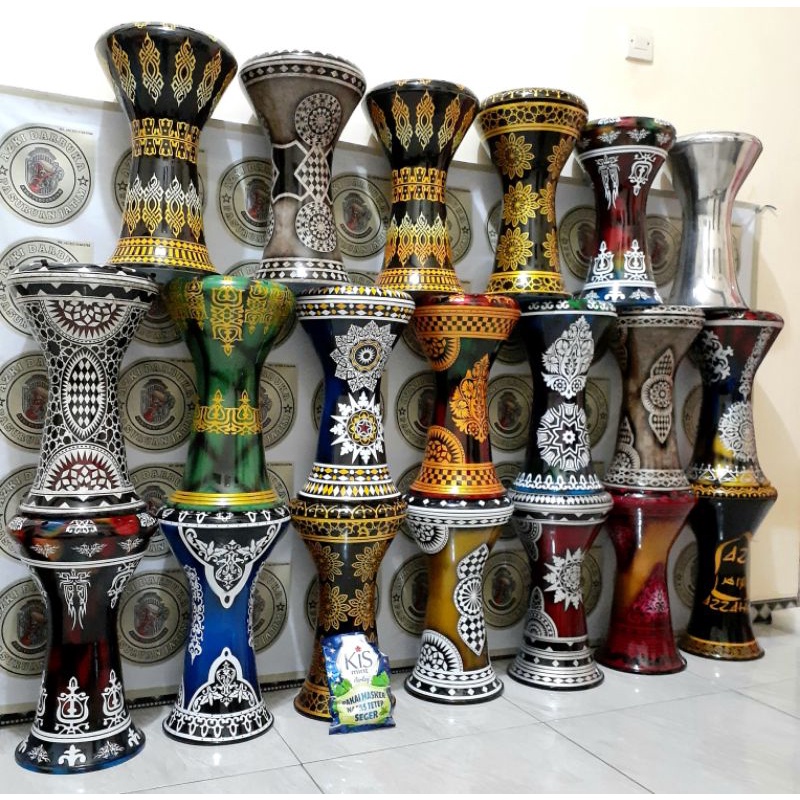 DARBUKA MOTIF 8INC + TAS + KUNCI L ( GRATIS REQUES  NAMA)