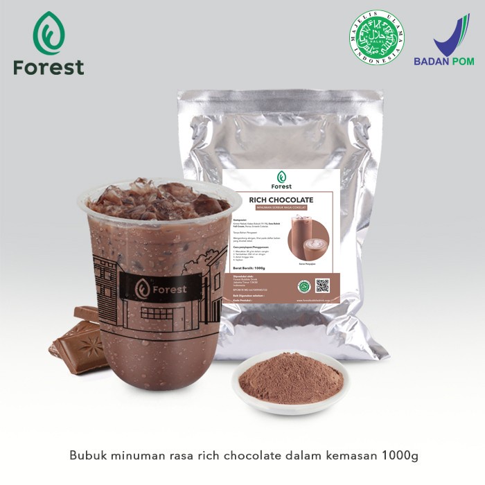 

DISKON - (BISA COD) Bubuk Minuman RICH CHOCOLATE Powder - FOREST Bubble Drink - POWDR+BUBLEWRAP