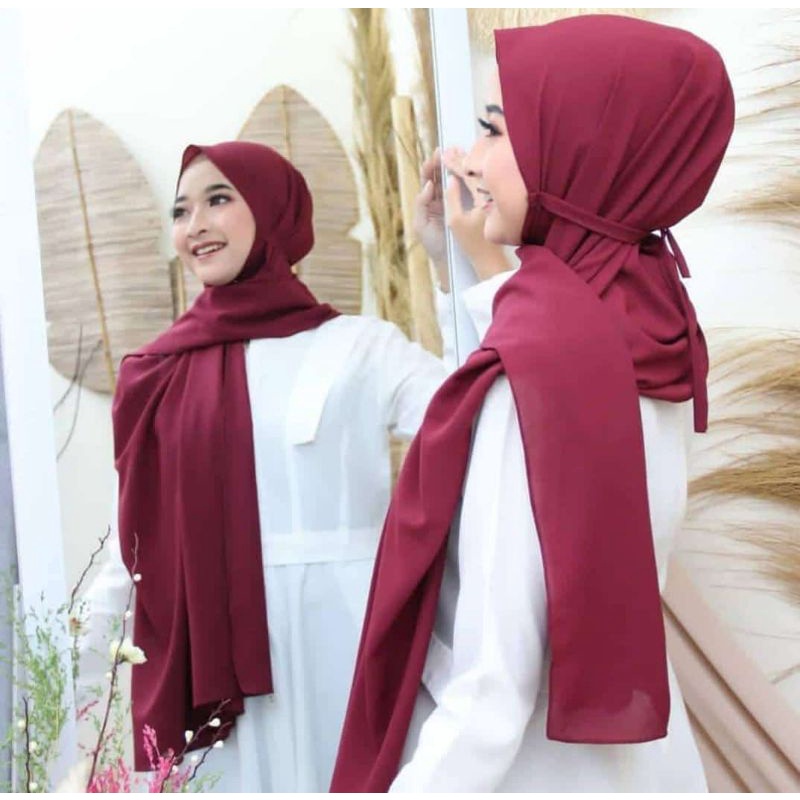 Pashmina Tali Maryam Pashmina Ceruty Babydoll Hijab Pashmina Ceruty