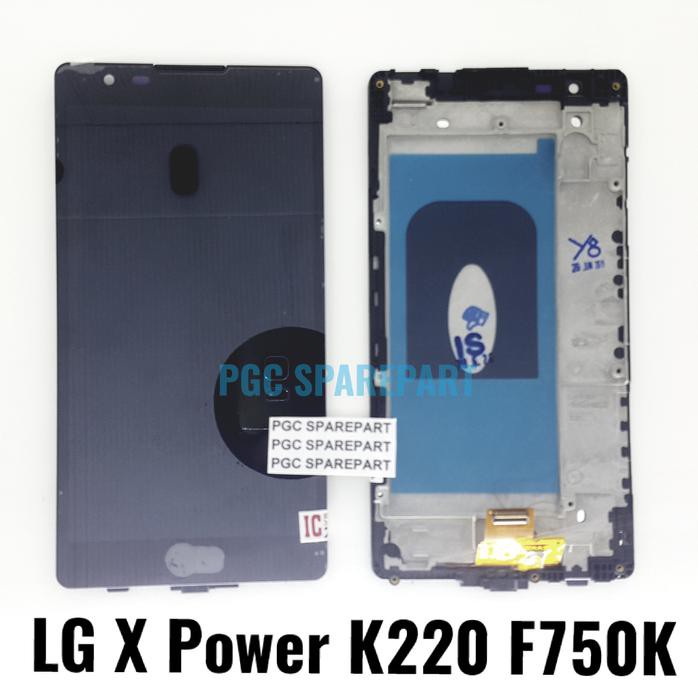 Original Oem Lcd Touchscreen Plus Frame Fullset Lg X Power K220 F750K - Hitam F2B4