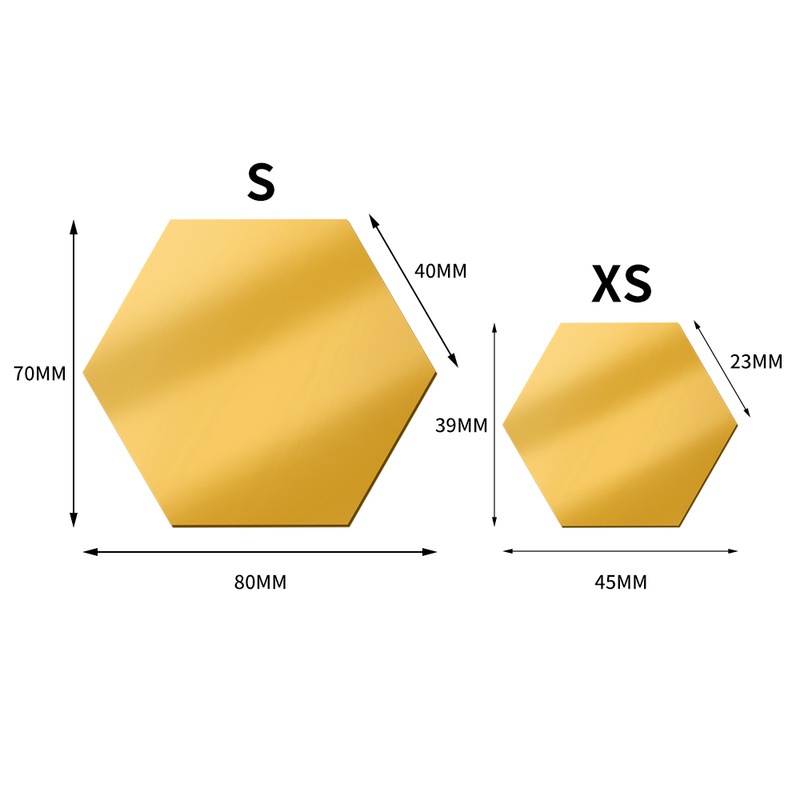 Stiker Dinding 3D Bentuk Hexagon Bahan Akrilik Untuk Dekorasi Ruang Tamu