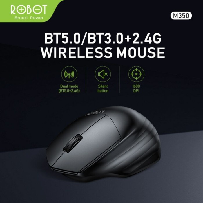 Robot Mouse Wireless Silent Dual Mode Bluetooth USB M350