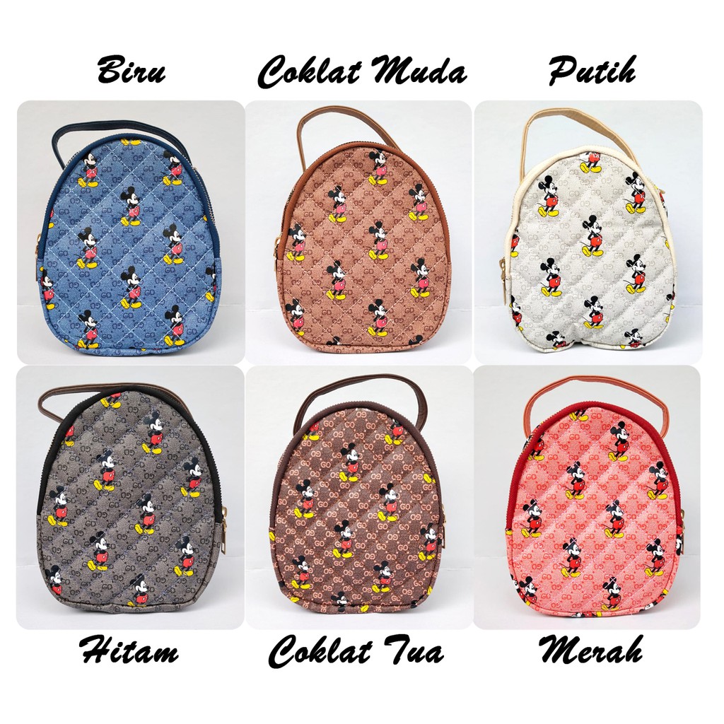 Tas Selempang Wanita Resleting Bermotif Tas Slempang Cewek shoulder bag Hand bag oval Remaja Trendy