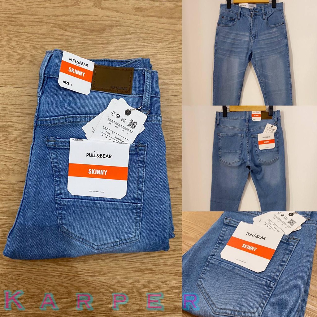 CELANA JEANS PRIA PULL&amp;BEAR SKINNY STRETCH PENSIL SOFT JEANS PREMIUM P&amp;B PULL AND BEAR ALL MODEL