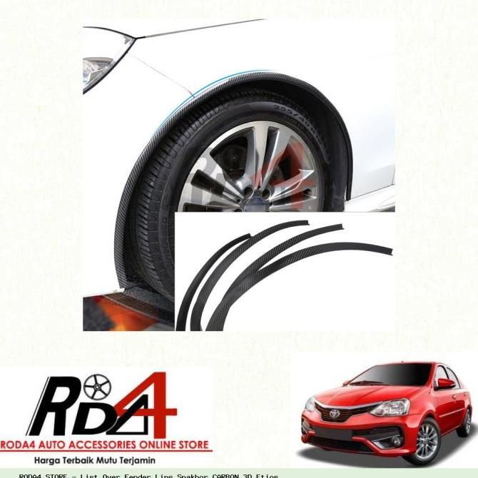 List Over Fender Lips Spakbor CARBON 3D Etios rod4 Ayo Beli