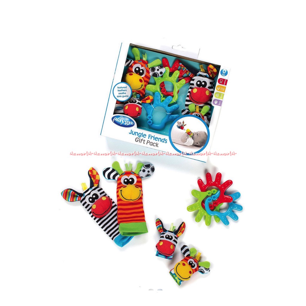 Playgro Jungle Friends Gift Pack Gigit Gittan Untuk Bayi