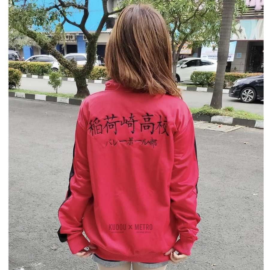 Jaket cosplay Inarizaki Haikyuu Red Anime Manga