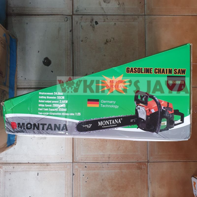 Chainsaw MONTANA CS 6500 MTN Mesin Gergaji Kayu MONTANA CS6500 22 inci