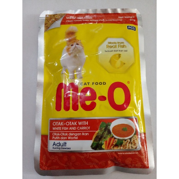 Meo aachet adult otak otak with white fish and carrot 85gr