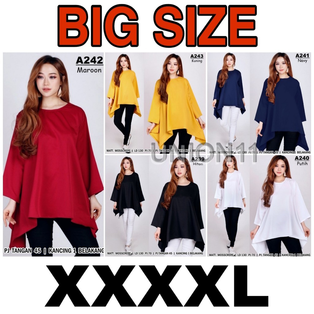 UNION11 - ATASAN MURAH WANITA / BLOUSE JUMBO BIGSIZE 4XL