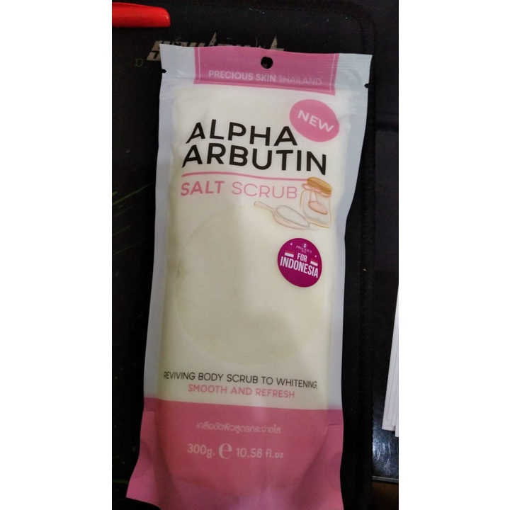 [COD] Alpha Arbutin Salt Scrub Garam Mandi Body Shower Alpha Arbutin Whitening 100% Original BPOM