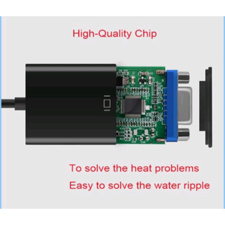 KABEL HDMI TO VGA CONVERTER/HDMI TO VGA WITH AUDIO OUTPUT ADAPTER