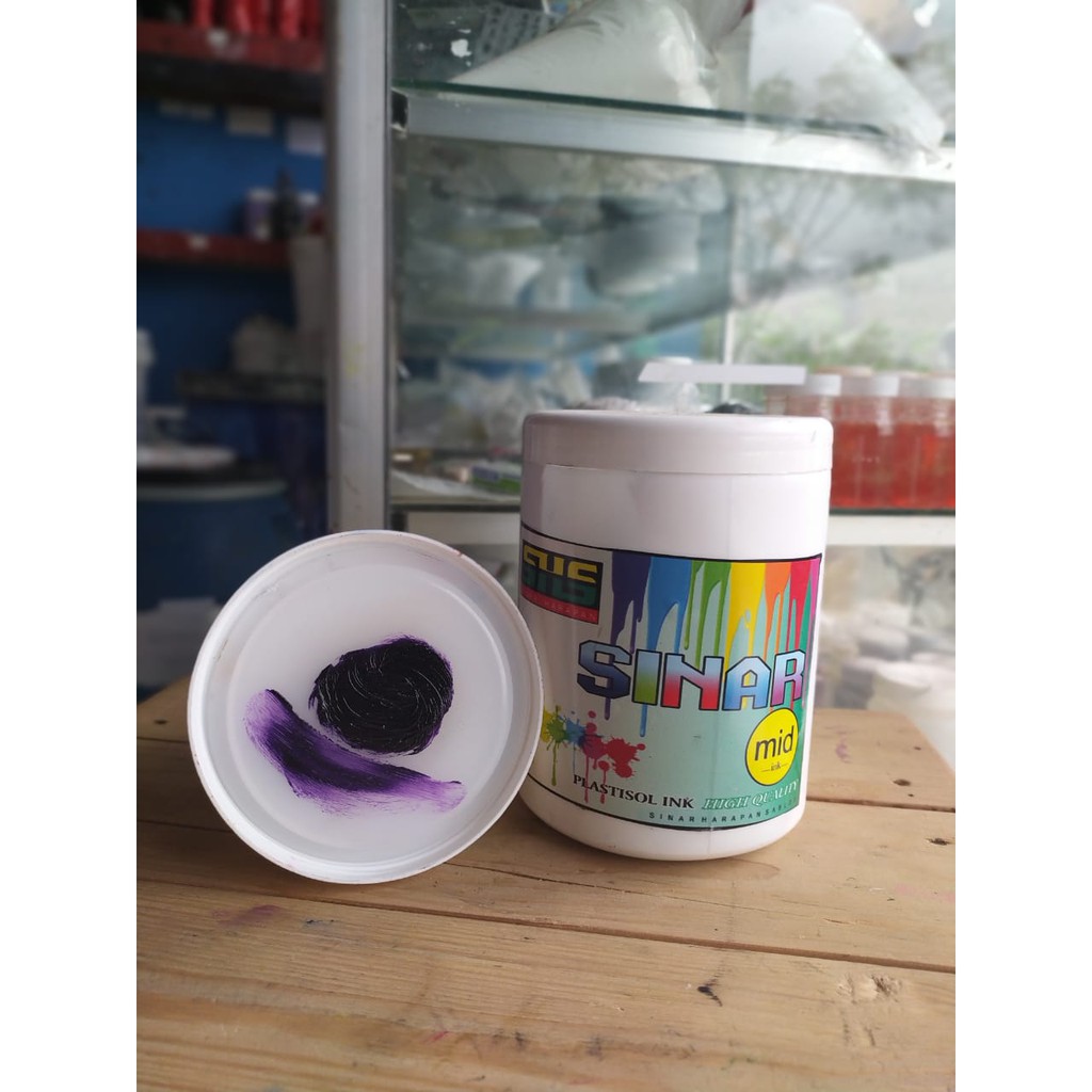 

Tinta plstisol warna violet SINAR HARAPAN SABLON