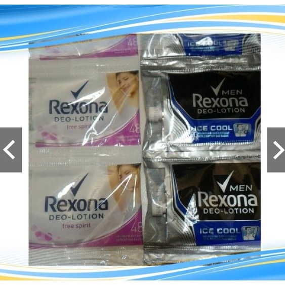 REXONA SACHET / REXONA SASET / REXONA DEO LOTION SACHET FREE SPIRIT MEN ICE COOL 9ML / TAHAN 48 JAM