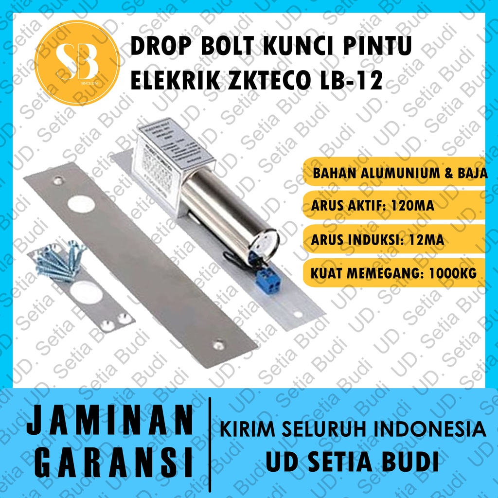 ZKTECO LB12 Kunci Pintu Elektrik Drop Bolt Lock Door LB 12