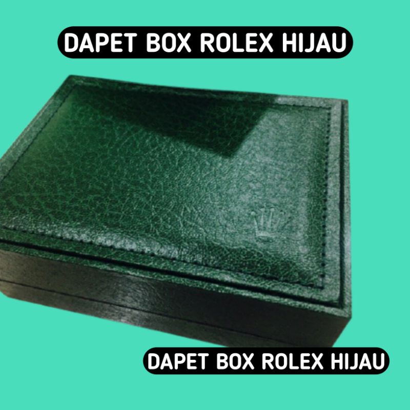 BOX ROLEX HIJAU EKSLUSIF TERBUAT DARI KAYU.