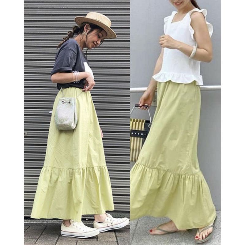 UNIQ TIERED MAXY SKIRT