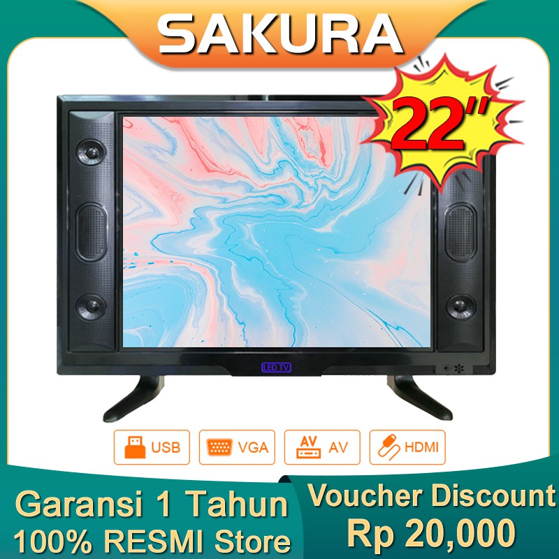 Sakura TV LED 22 inch HD Ready Televisi Murah(TCLG-S22A