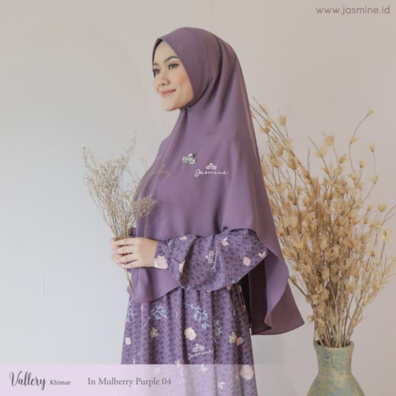 VALLERY KHIMAR JASMINE BY LIDIA HADIWINOTO (PASANGAN AMARILIS AZALEA DRESS) KHIMAR WOLLYCREPE