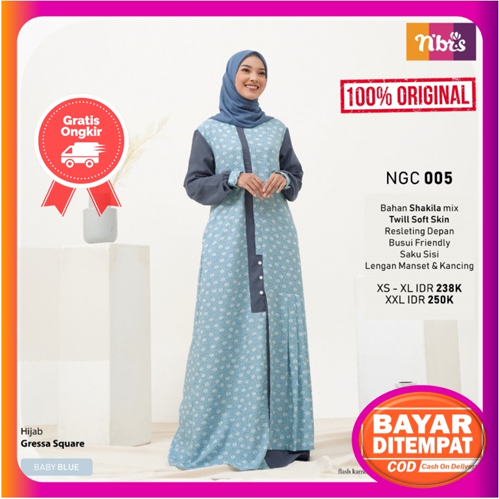 Gamis Merk Nibras Terbaru 2022 Gamis Nibras Promo Pakaian Baju Dress Dres Wanita Dewasa Muslim Merek