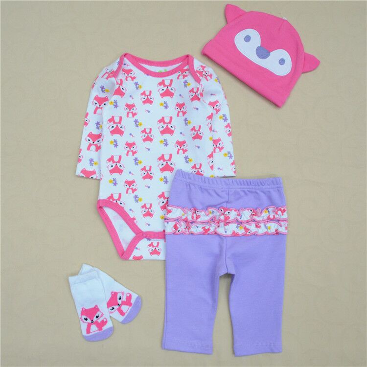 3bulan-12bulan PAYIFANG ROMPER/BAJU BAYI SET 4IN1  SKU0122