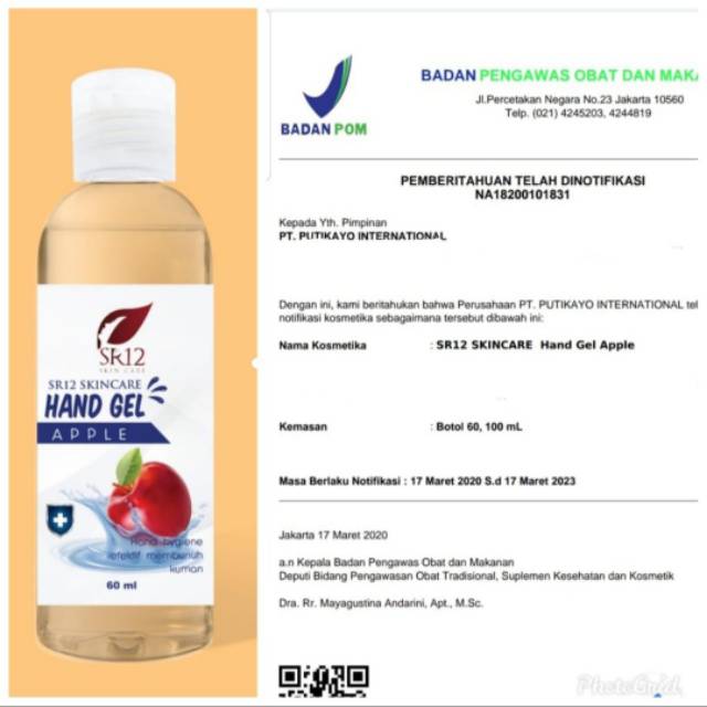 Hand Sanitizer SR 12 60ml