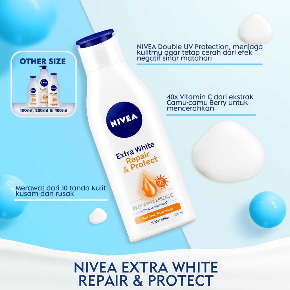 NIVEA Body Care Extra White White Repair and Protect SPF15 400ml