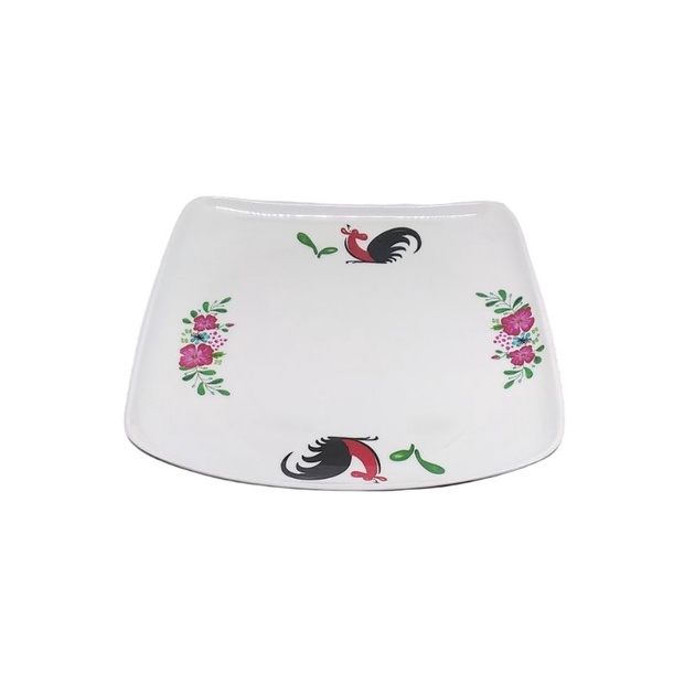 PIRING MELAMIN SEGI AYAM  3 PCS PIRING MAKAN MELAMIN BESAR PIRING BESAR MELAMIN