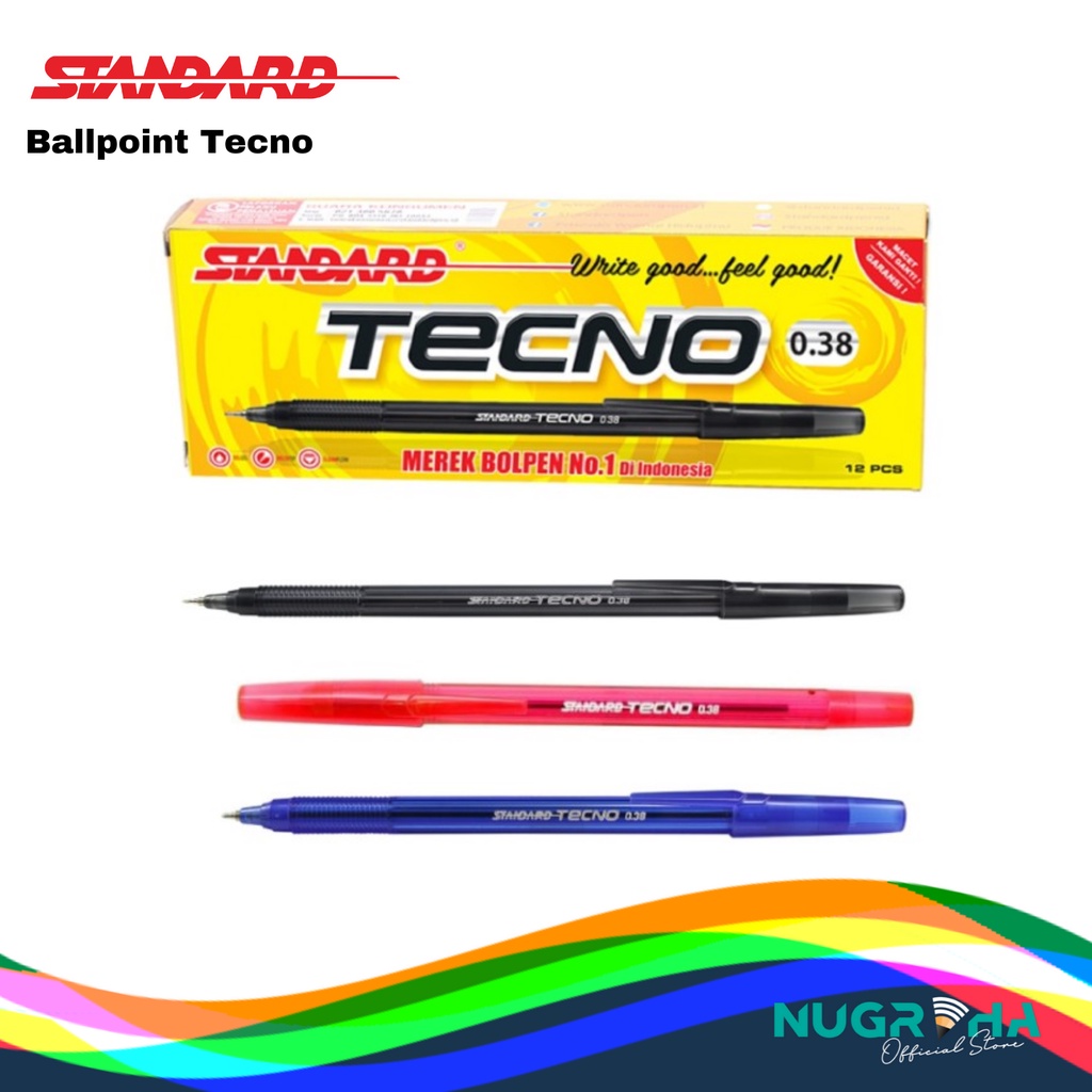 

BALLPOINT / PULPEN STANDARD TECNO ( 1 LUSIN )