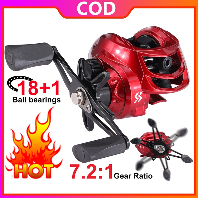 Sougayilang Gaya Baru Baitcasting Reel Pancing 7.2: 1 Rasio Gear Fishing Reel Kiri/Kanan Tangan untuk Outdoor Fishing