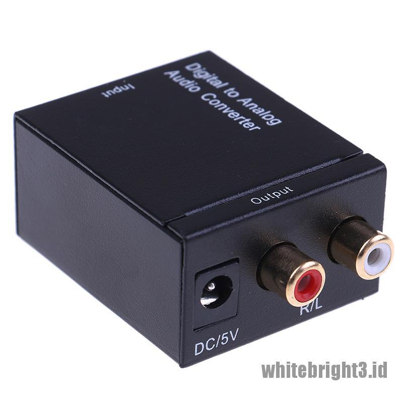 &lt; White3 &gt; adapter Konverter audio digital toslink coaxial Optik Ke analog RCA