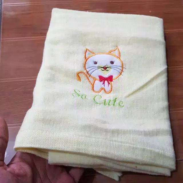 Handuk bayi ukuran 60x120 ivory bordir Terlaris termurah-1