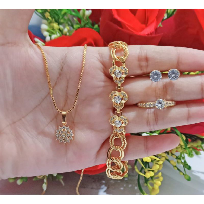 SET TITANIUM DEWASA PERMATA ANTI KARAT & ANTI LUNTUR (COD)