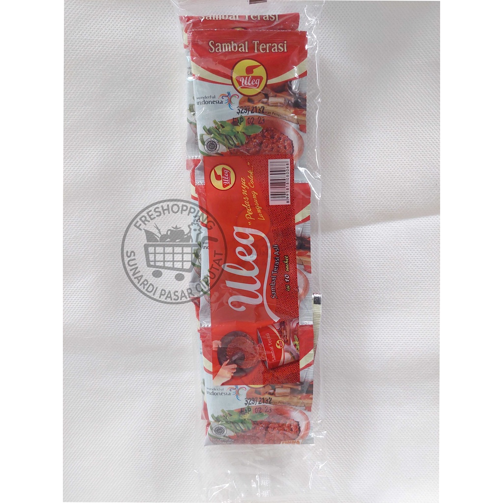 Sambal uleg terasi merk fina food per SACHET 20gr