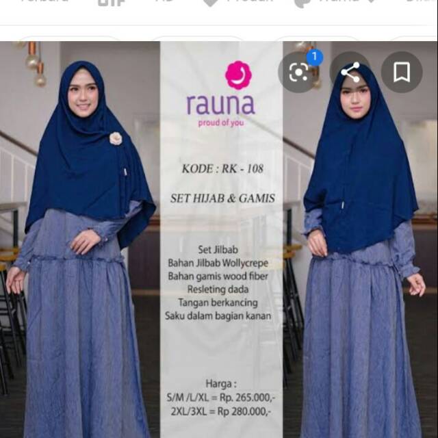 Rauna RK108 DONGKER/GAMIS RAUNA/GAMIS RAHNEM/DISSCOOUNTT