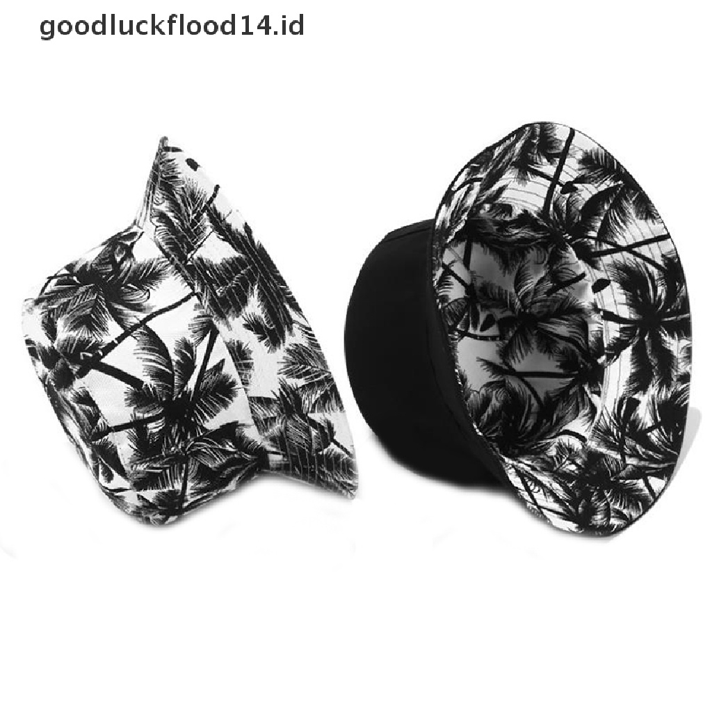 [OOID] Two Side Bucket Hat For Men Women Hip Hop Fisherman Hat Adult Summer Flat Cap ID