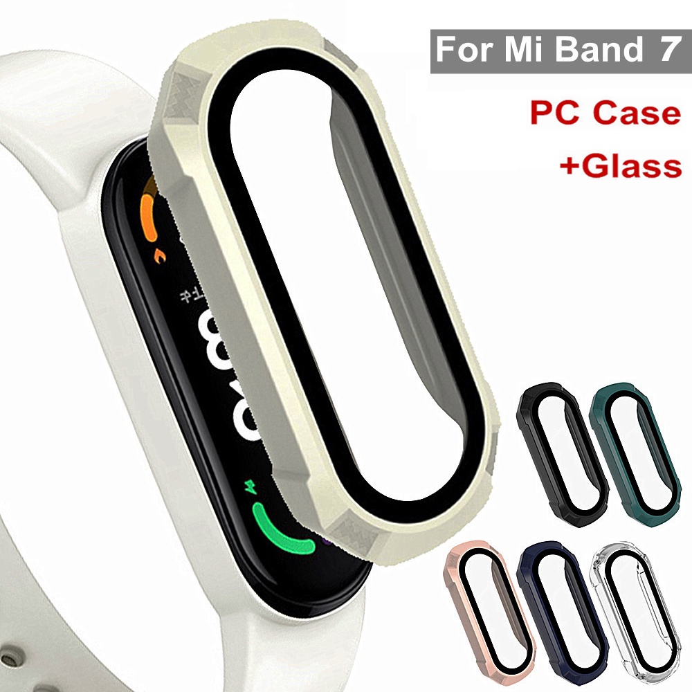 Pelindung Layar Tempered Glass HD PC Transparan Anti Debu / Sidik Jari Untuk Xiaomi Mi Band 7 / 7NFC