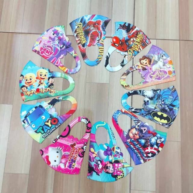 masker Scuba Anak Printing Anti Air/Lembut/Tidak sakit ditelinga