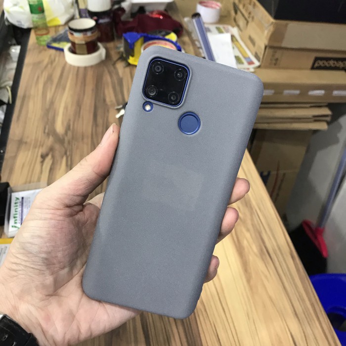 PREMIUM TPU SANDSTONE SOFT JELLY CASE FOR REALME C15