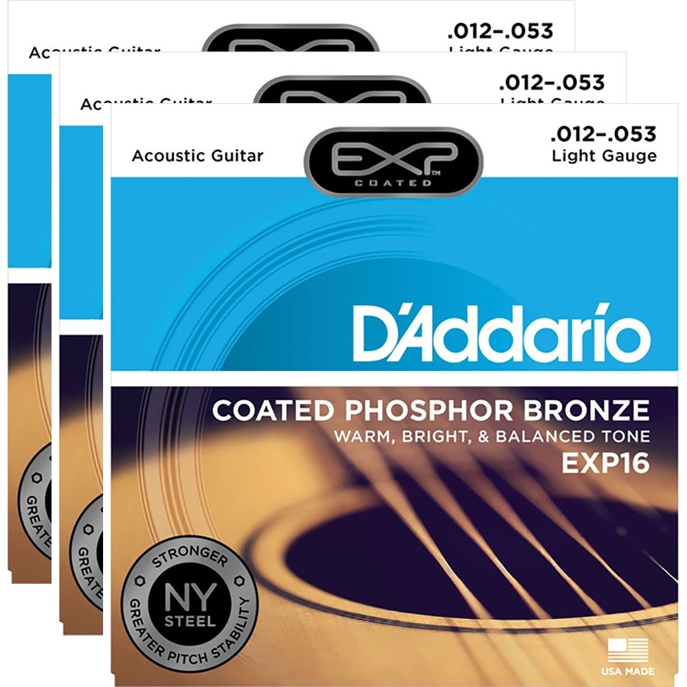 Senar Gitar Akustik String Daddario EXP Coated Phosphor Bronze EXP16 EXP26 EXP15