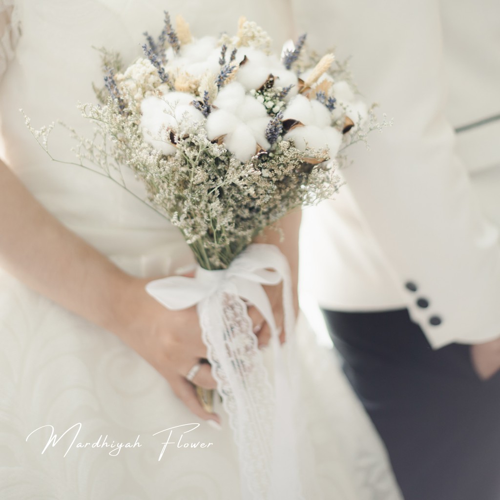 Buket Bunga Kering Rustic Wedding Bouquet Dried Flower Import Bouquet Bunga Pernikahan