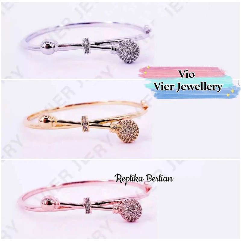 Gelang Bangle (Vier) Replika Berlian Lapis Emas Diamond