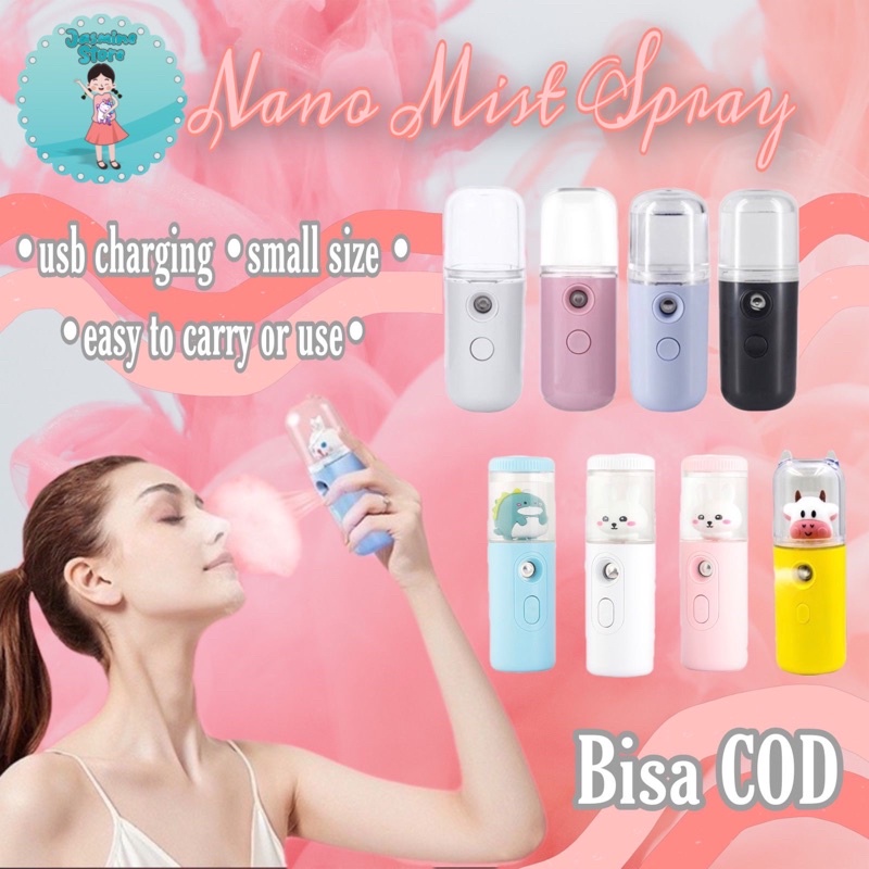 Nano Spray Portable Mini Usb Nano Mist Spray Pelembab Wajah Nano Mist Mini/Mini Nano Spray Face Mist Botol Portable Sprayer Disinfektan Semprotan Wajah Facial Disinfectant